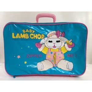 Vintage Lamb Chop Suitcase, 1993 Shari Lewis Vinyl Lamb Chop Kids Suitcase